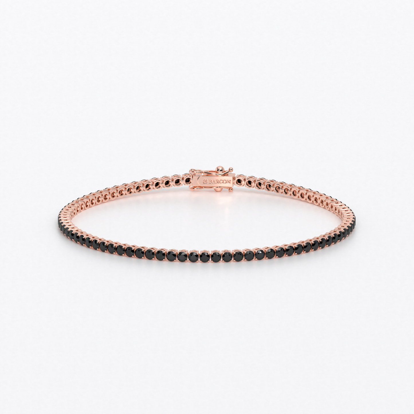 Rivière de oro de 18k con diamantes negros en talla brillante