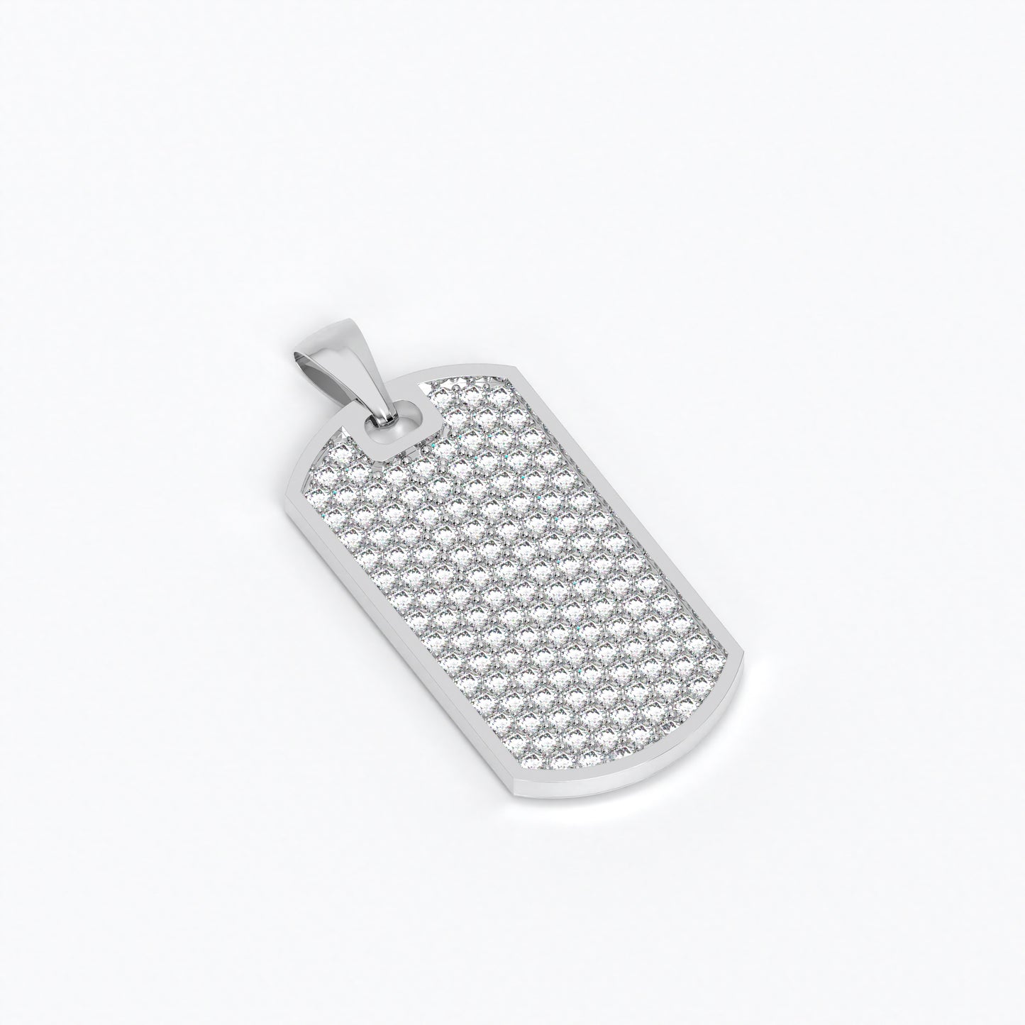 Colgante de oro blanco de 18k con diamantes blancos