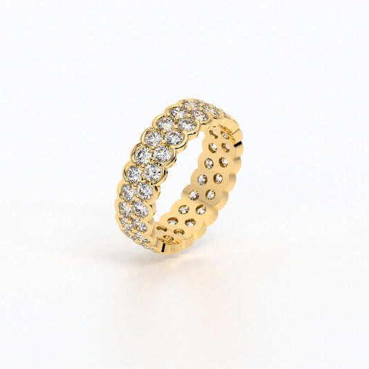 Anillo infinity doble en oro de 18K con 3,80 cts