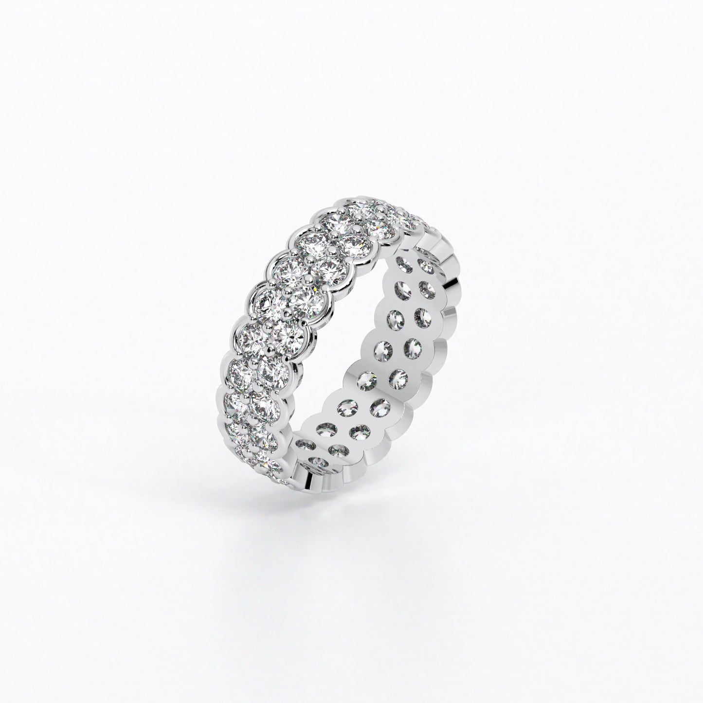 Anillo infinity doble en oro de 18K con 3,80 cts