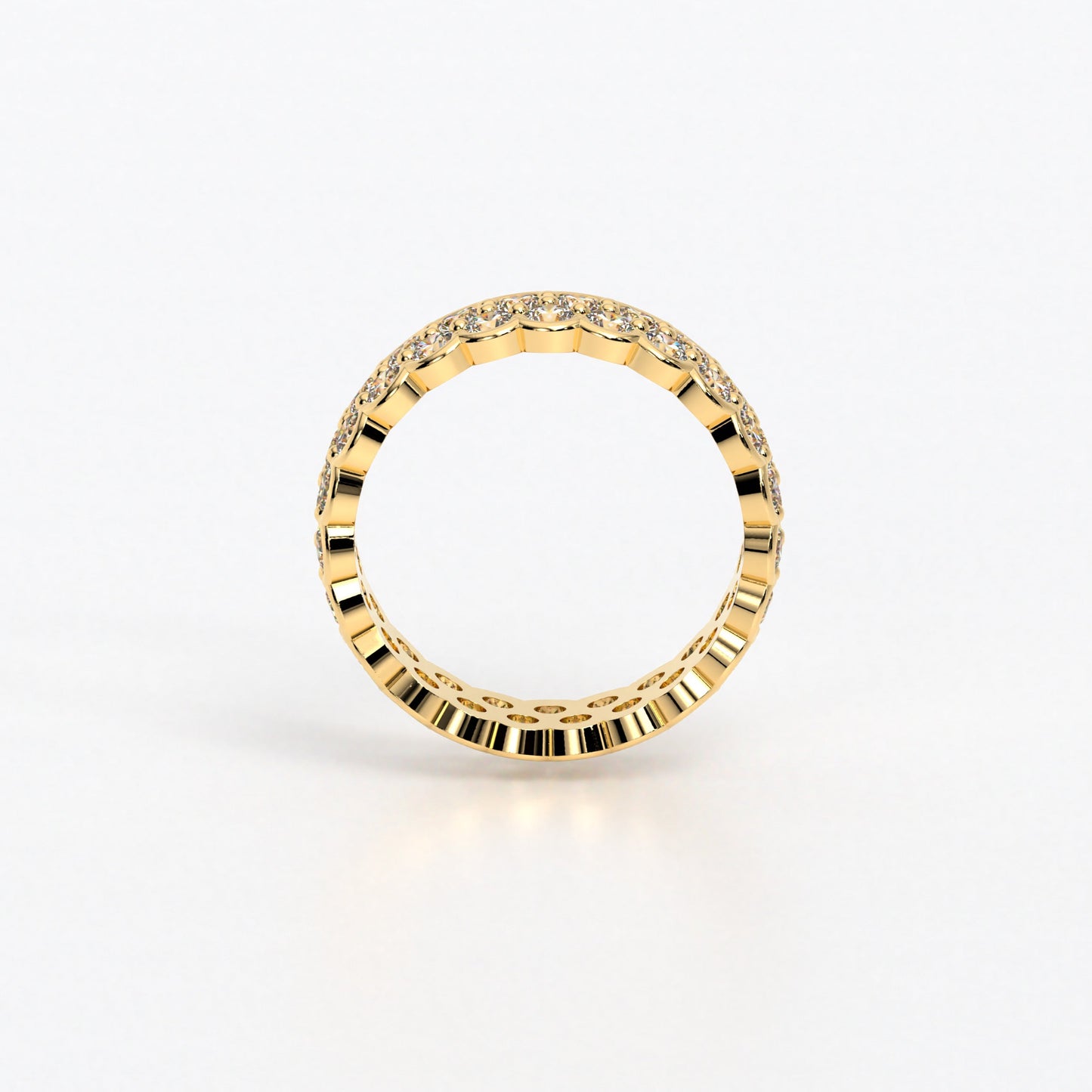 Anillo infinity doble en oro de 18K con 3,80 cts