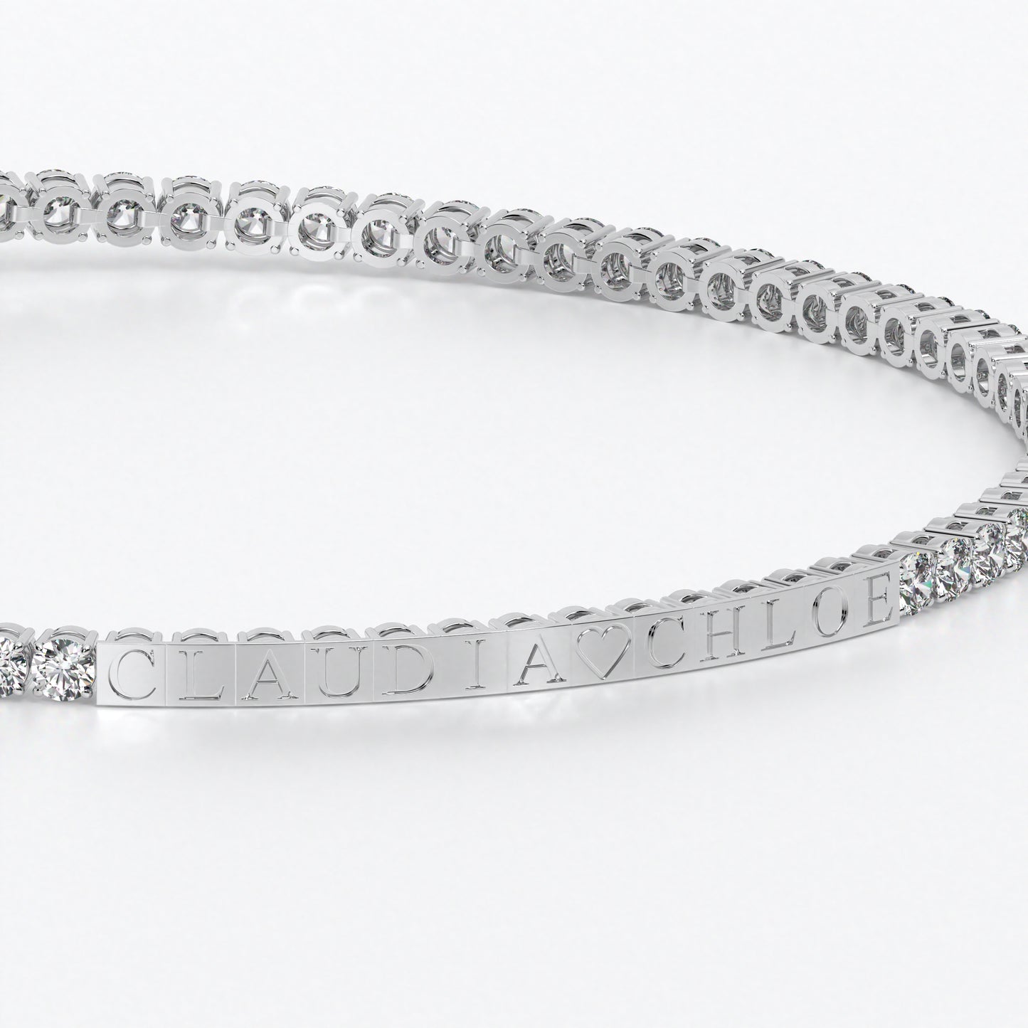 Rivière de oro de 18k personalizada en talla brillante