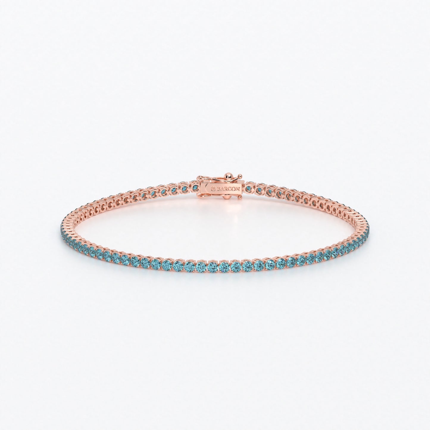 Rivière de oro de 18k con aguamarinas en talla brillante