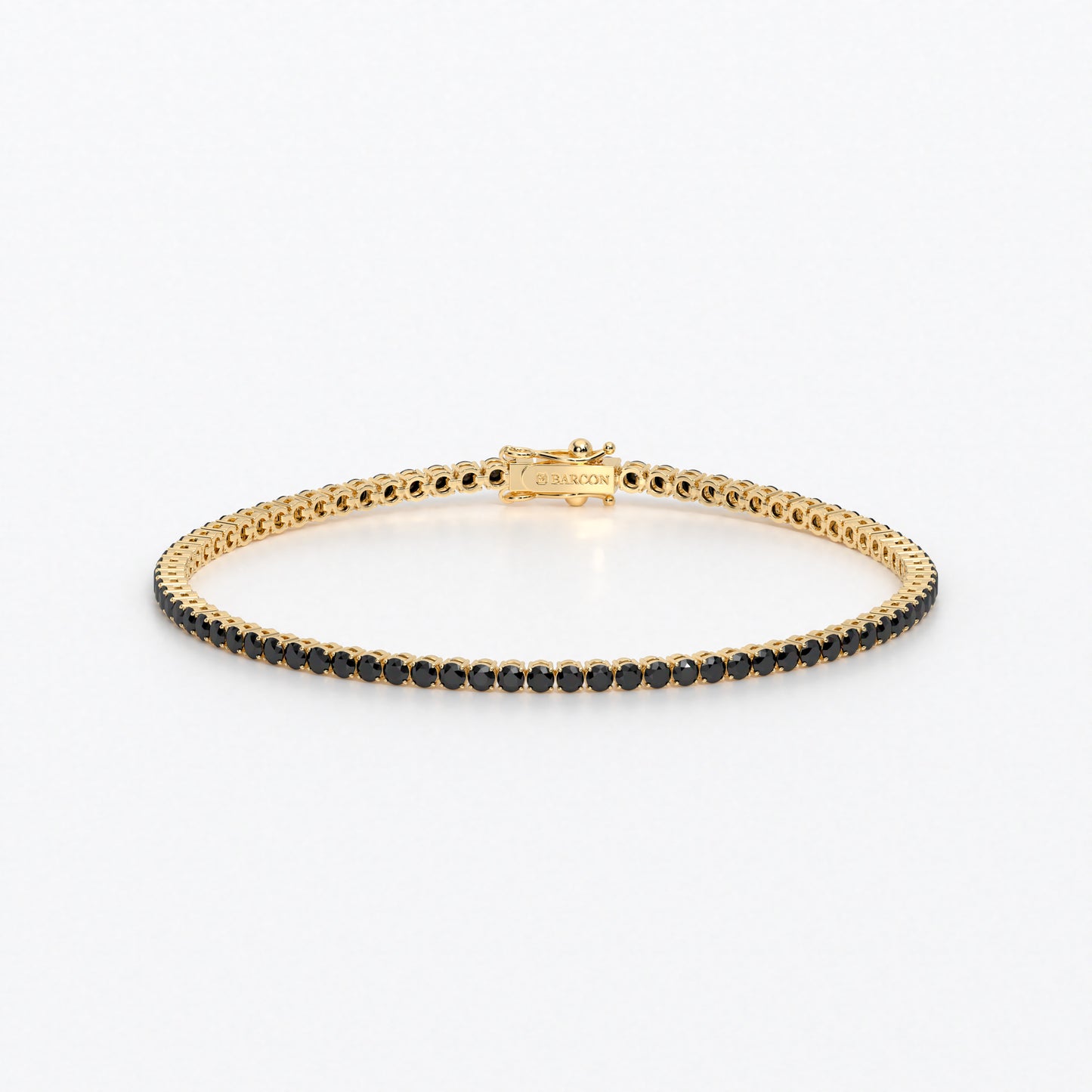 Rivière de oro de 18k con diamantes negros en talla brillante