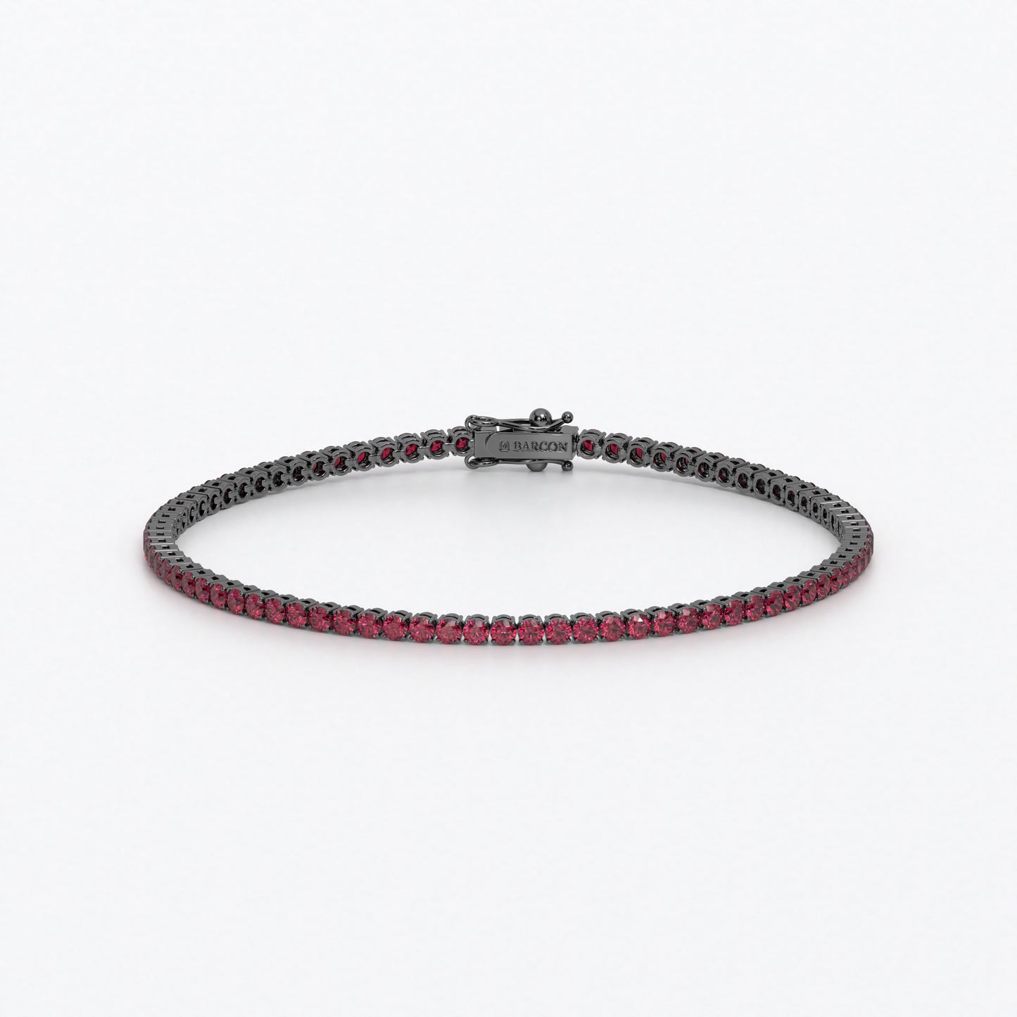 Rivière de oro de 18k con rubíes en talla brillante