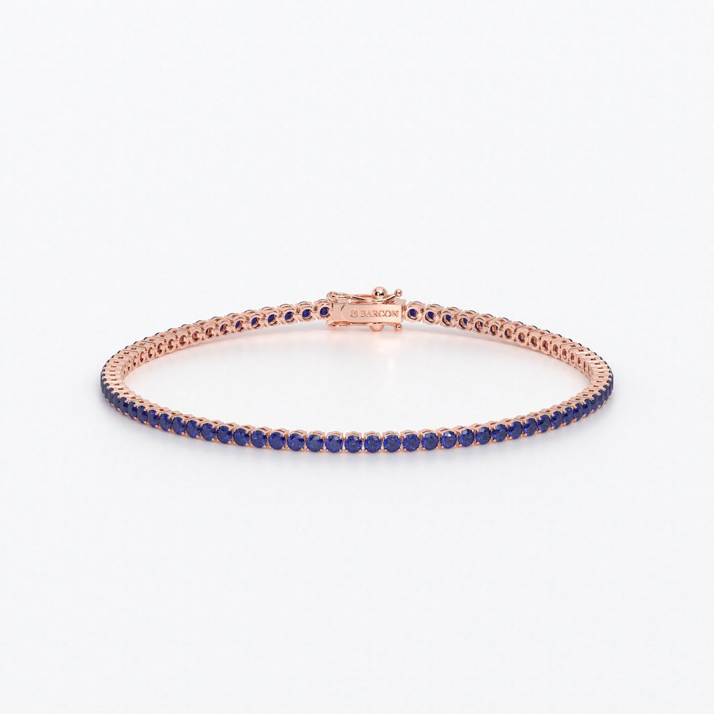 Rivière de oro de 18k con zafiros azules en talla brillante