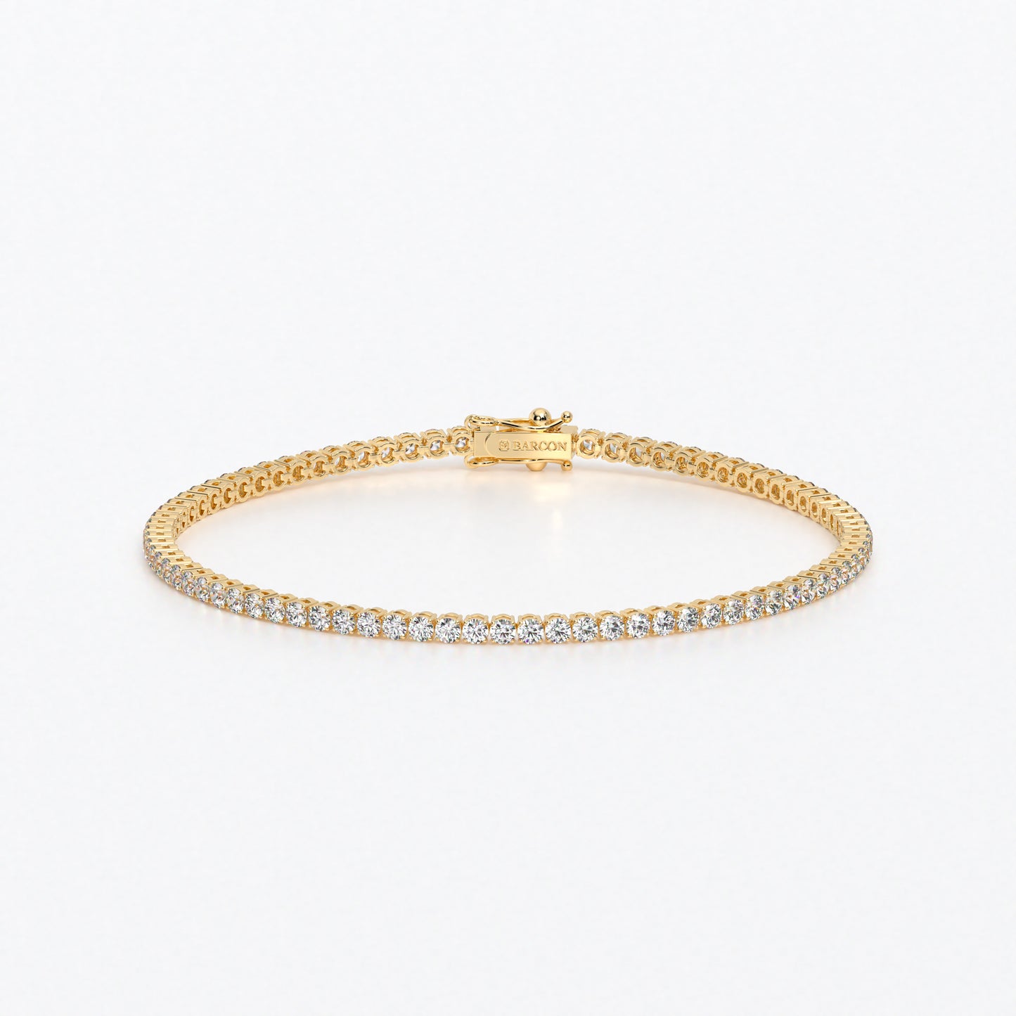 Rivière de oro de 18k con diamantes blancos en talla brillante