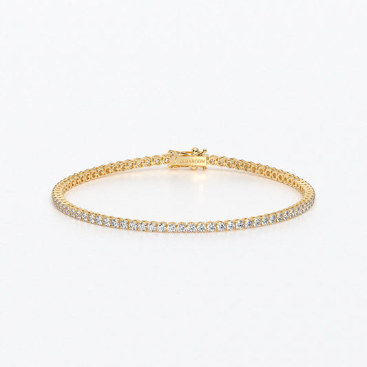 Rivière de oro de 18k con diamantes blancos en talla brillante