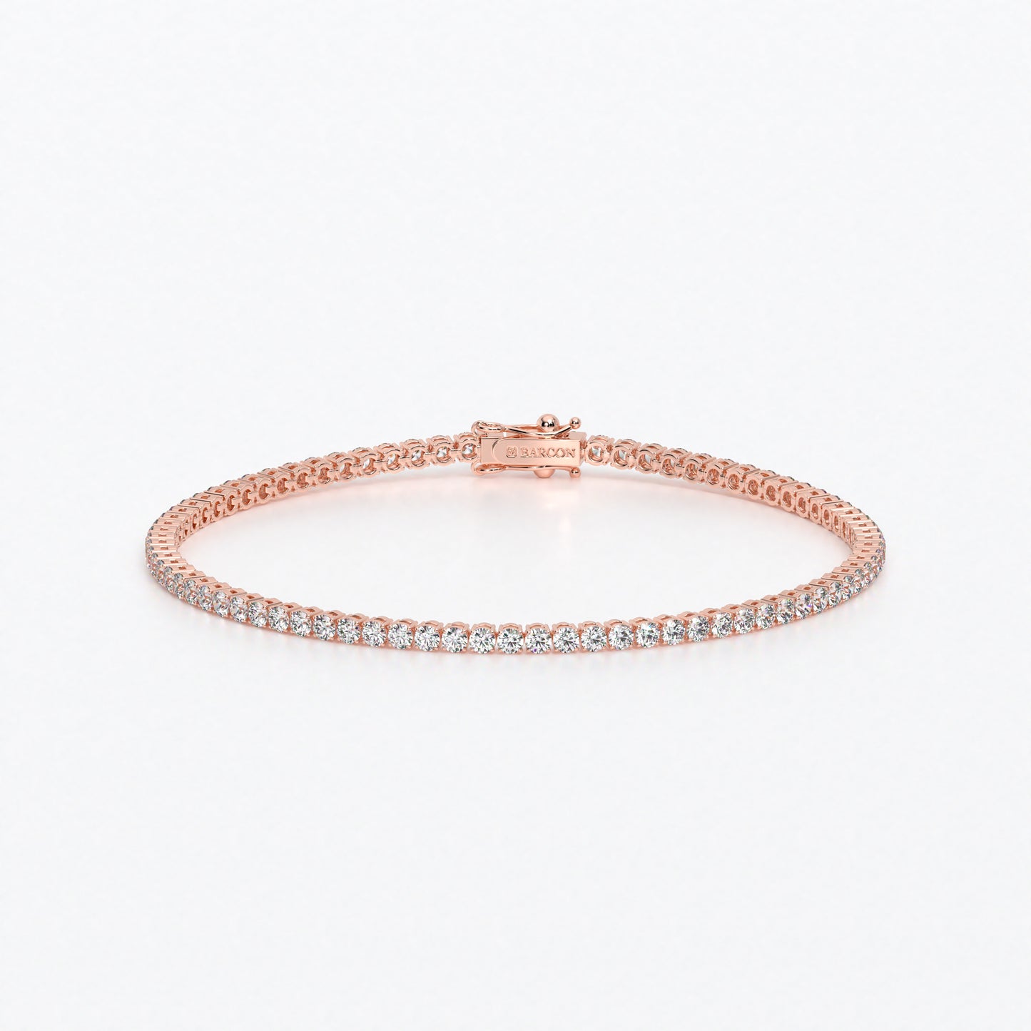 Rivière de oro de 18k con diamantes blancos en talla brillante