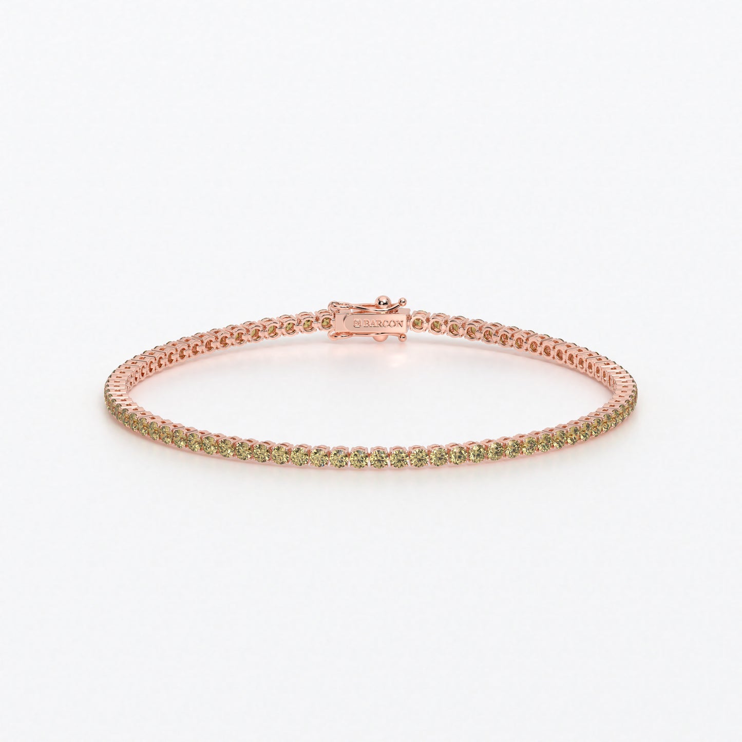 Rivière de oro de 18k con diamantes amarillos en talla brillante