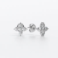 Pendientes de oro blanco de 18K con diamantes blancos