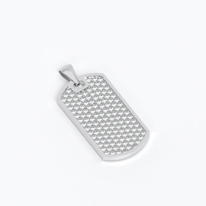 Colgante de oro blanco de 18k con diamantes blancos