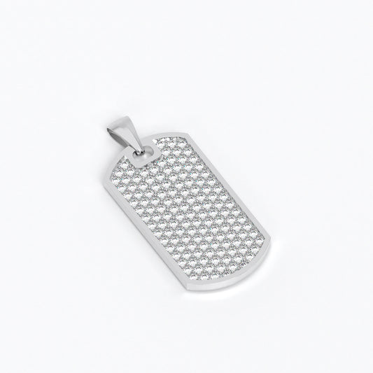 Colgante de oro blanco de 18k con diamantes blancos