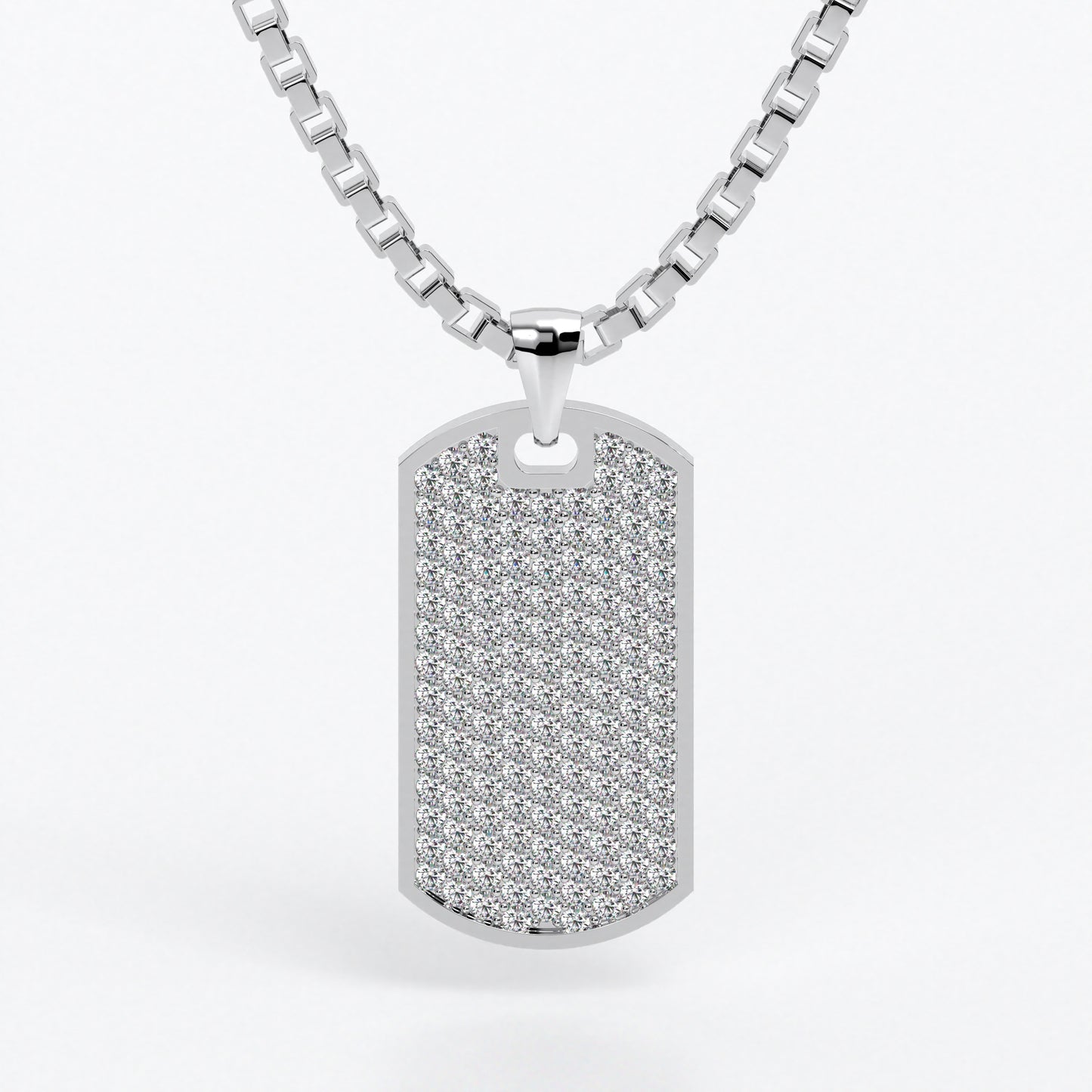Colgante de oro blanco de 18k con diamantes blancos