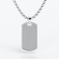 Colgante de oro blanco de 18k con diamantes blancos