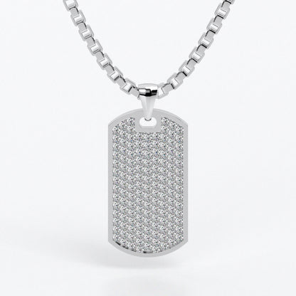Colgante de oro blanco de 18k con diamantes blancos