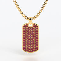 Colgante de oro amarillo de 18k con rubíes
