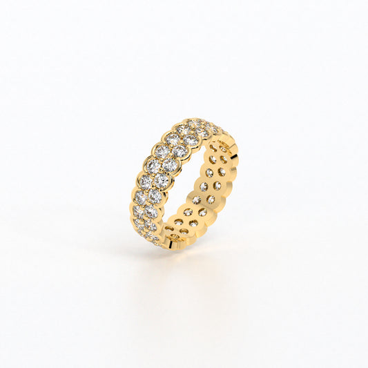 Anillo infinity doble en oro de 18K con 3,80 cts
