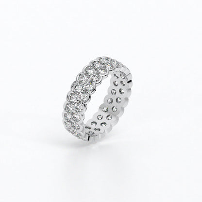 Anillo infinity doble en oro de 18K con 3,80 cts