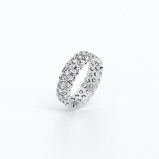Anillo infinity doble en oro de 18K con 3,80 cts