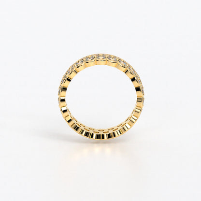 Anillo infinity doble en oro de 18K con 3,80 cts