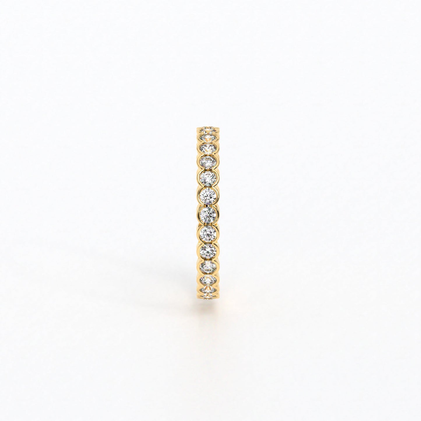 Alianza infinity de oro de 18K con diamantes blancos