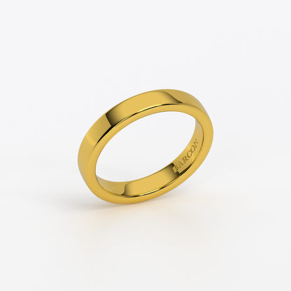 Anillo de oro 18k media caña