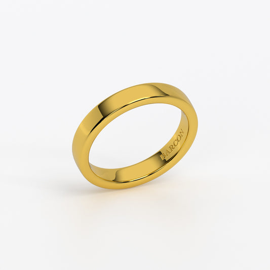 Anillo de oro 18k media caña