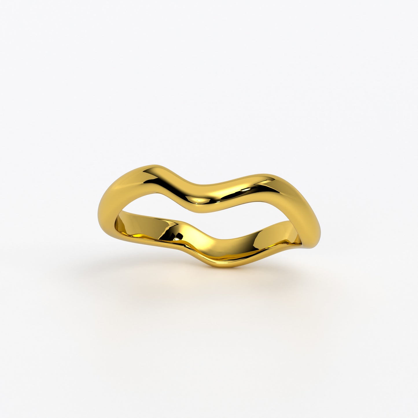 Alianza de oro de 18k con ondas