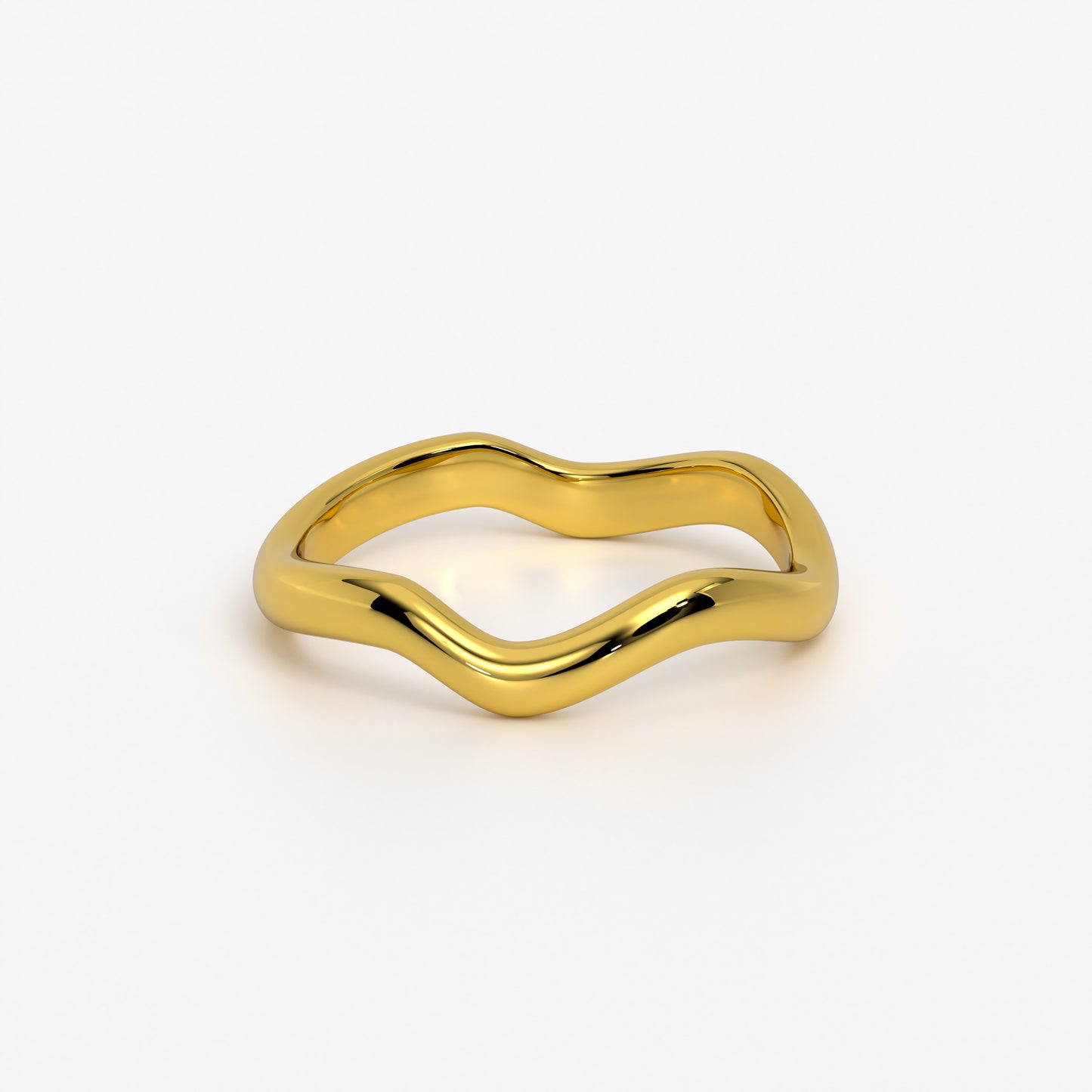 Alianza de oro de 18k con ondas