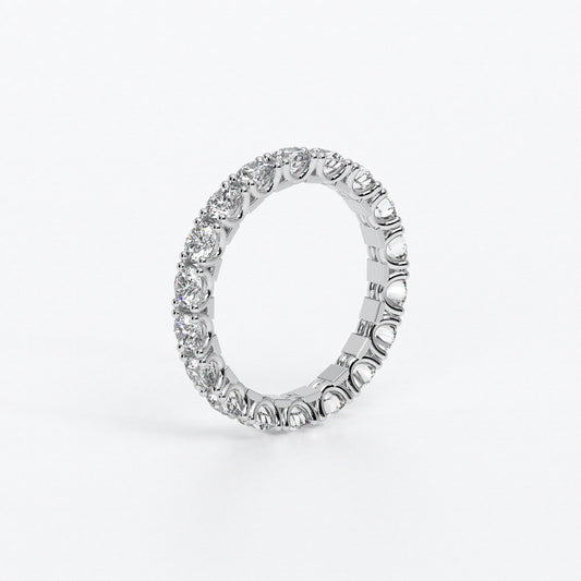 Alianza de diamantes en oro de 18 quilates