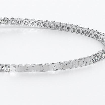 Rivière de oro de 18k personalizada en talla brillante