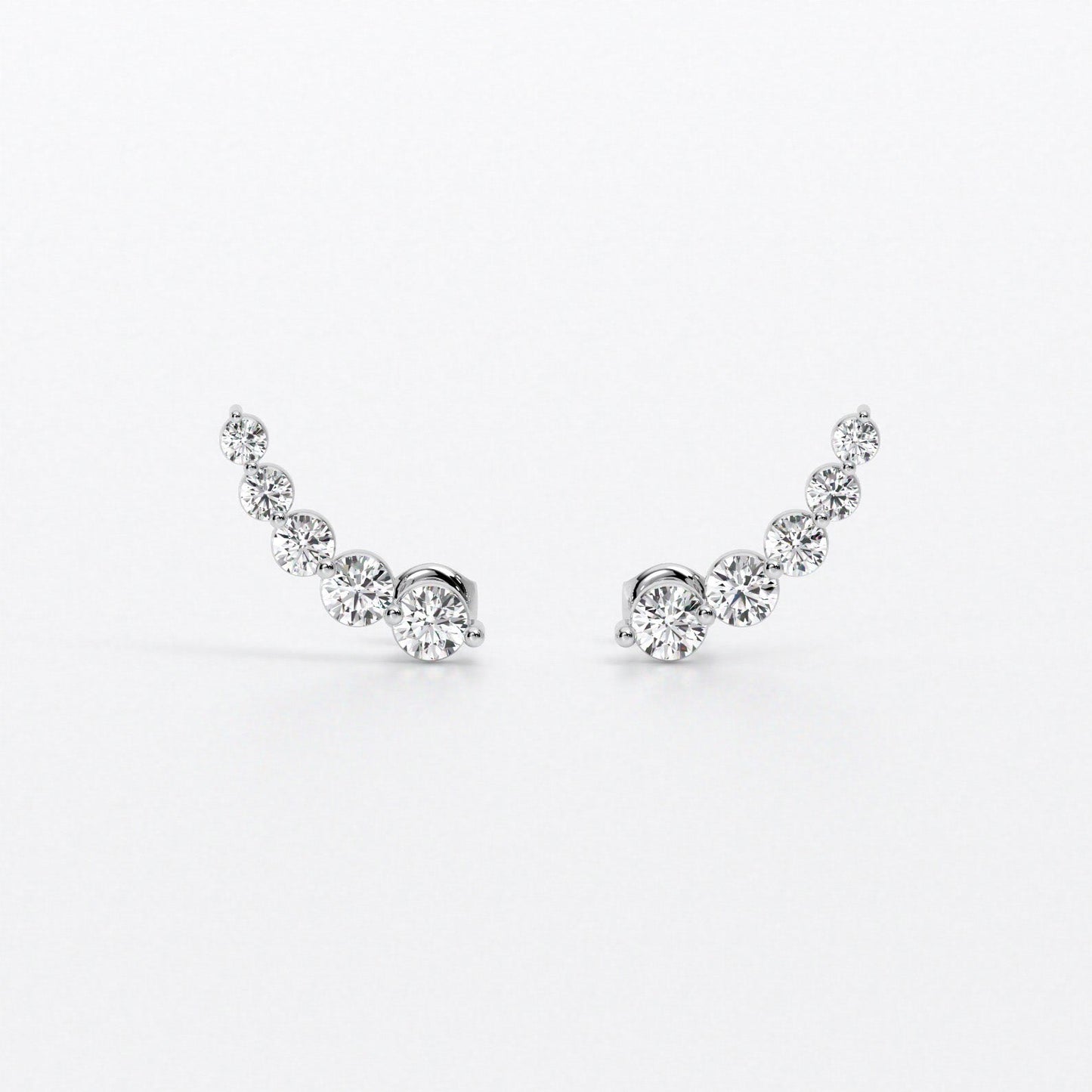 Pendientes degradé de oro de 18k con diamantes blancos