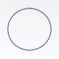 Collar rivière de oro de 18K con zafiros en talla brillante