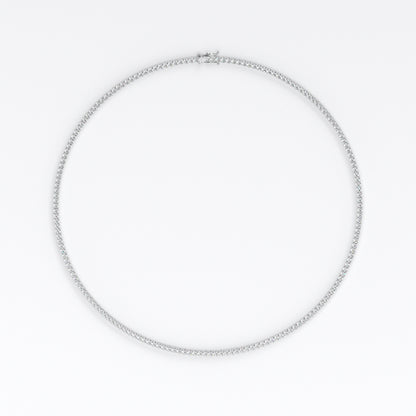 Collar rivière de oro de 18K con diamantes blancos en talla brillante