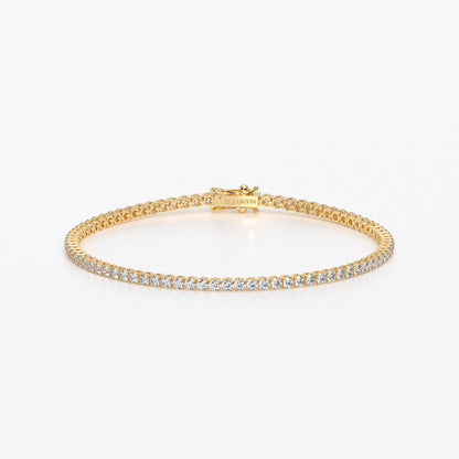 Rivière de oro de 18k con diamantes blancos en talla brillante