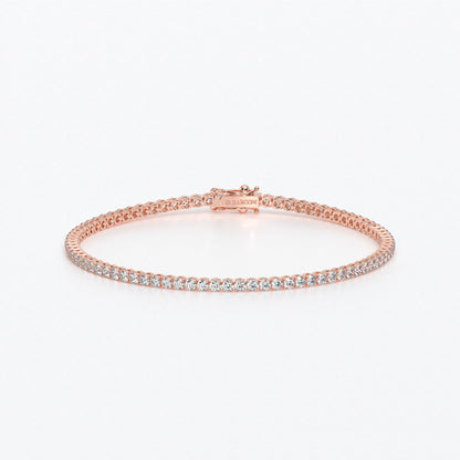 Rivière de oro de 18k con diamantes blancos en talla brillante