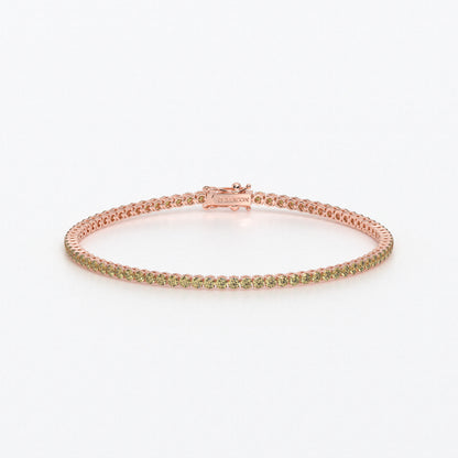 Rivière de oro de 18k con diamantes amarillos en talla brillante